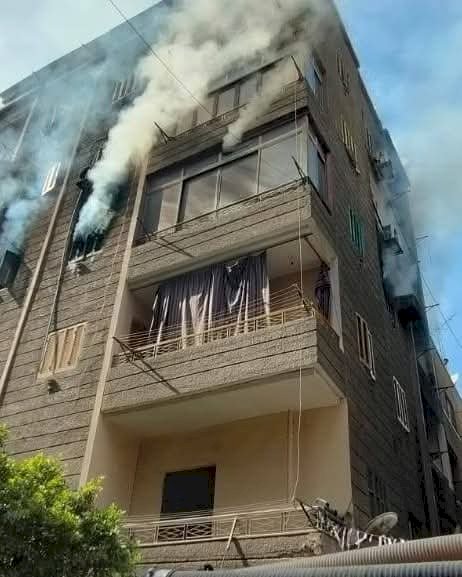 مصرع شخص وإصابة 4 آخرين في حريق شقة بإمبابة