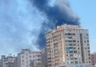 حريق هائل داخل مخزن اسفنج بقرية السنانية فى دمياط