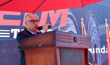 رئيس اقتصادية قناة السويس يشهد وضع حجر الأساس لمصنع "لونج مارش" الصينية للإطارات بمنطقة السخنة الصناعية