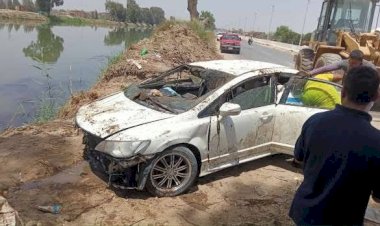 إصابة 5 أشخاص إثر انقلاب سيارة ملاكي بترعة الإسماعيلية فى التل الكبير