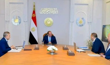 اجتماع الرئيس السيسى مع رئيسى هيئة القناة وشركة ترسانة جنوب البحر الأحمر