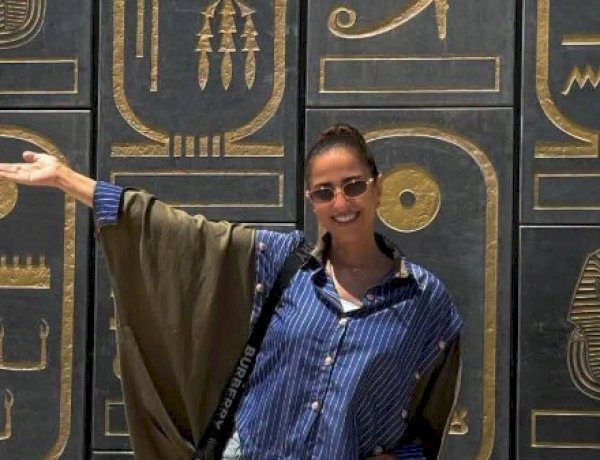 حنان مطاوع فى جولة بالمتحف المصرى الكبير: فخورة جدا