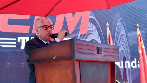 رئيس اقتصادية قناة السويس يشهد وضع حجر الأساس لمصنع "لونج مارش" الصينية للإطارات بمنطقة السخنة الصناعية