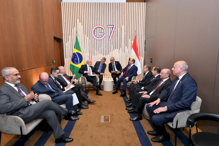 الرئيس السيسي يلتقي رئيس البرازيل الاتحادية على هامش قمة مجموعة السبع