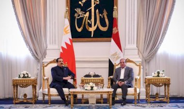 الرئيس السيسي يستقبل ملك البحرين في القصر الجمهوري بالعلمين الجديدة