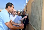وزير الشباب والرياضة ومحافظ الفيوم يفتتحان مجمع حمامات السباحة بنادي قارون الرياضي بالفيوم