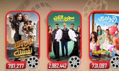 إيرادات أمس السبت.. محمود التانى وخلى بالك من نفسك والجواهرجى فى الصدارة