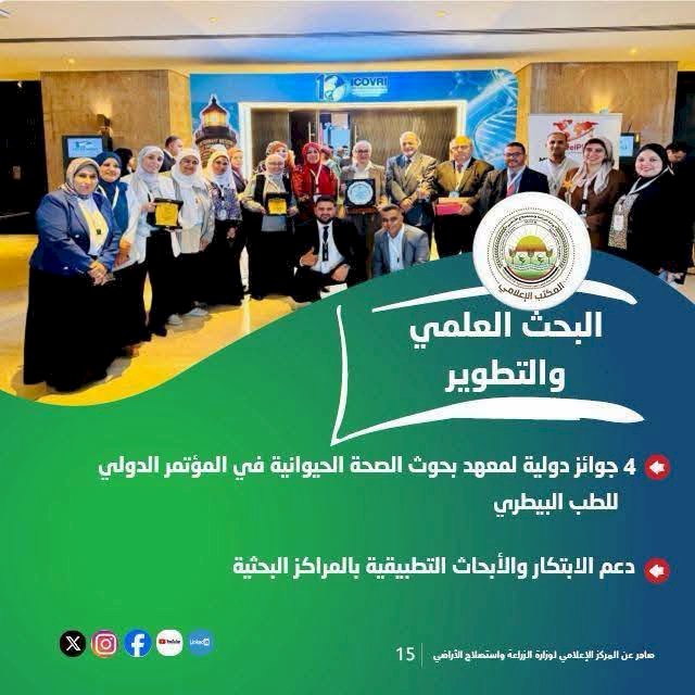 "الزراعة" تستعرض جهودها في دعم المزارعين وتحقيق الأمن الغذائي خلال الأسبوع الأخير من سبتمبر الجاري