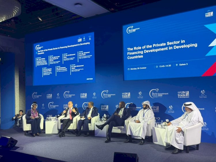 وزير الاستثمار يشارك في جلسة «دور القطاع الخاص في تمويل التنمية في الدول النامية» بمنتدى الاستثمار العالمي بالدوحة